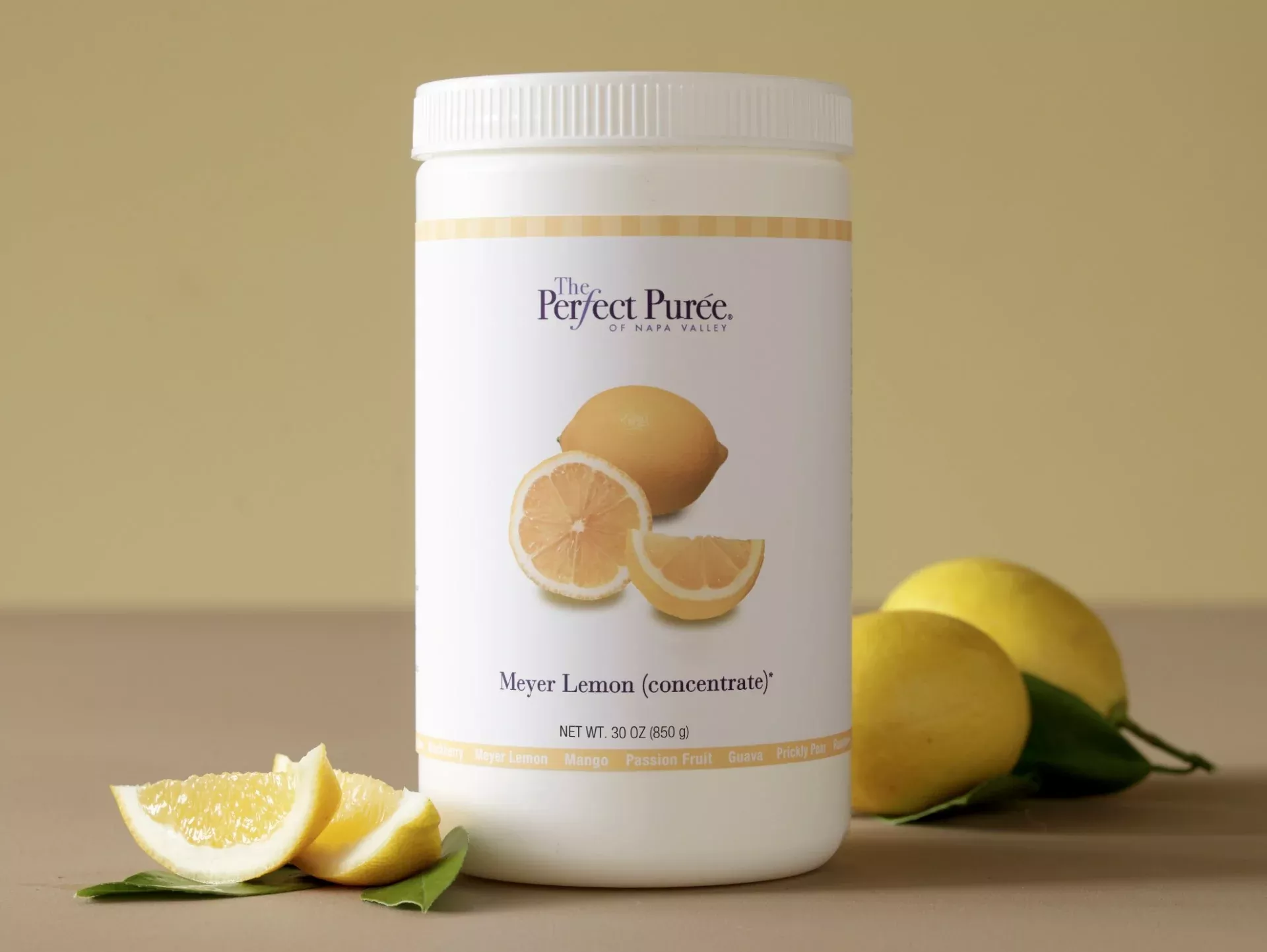 Perfect Puree Frozen Meyer Lemon Concentrate 30 Ounce Size - 6 Per Case