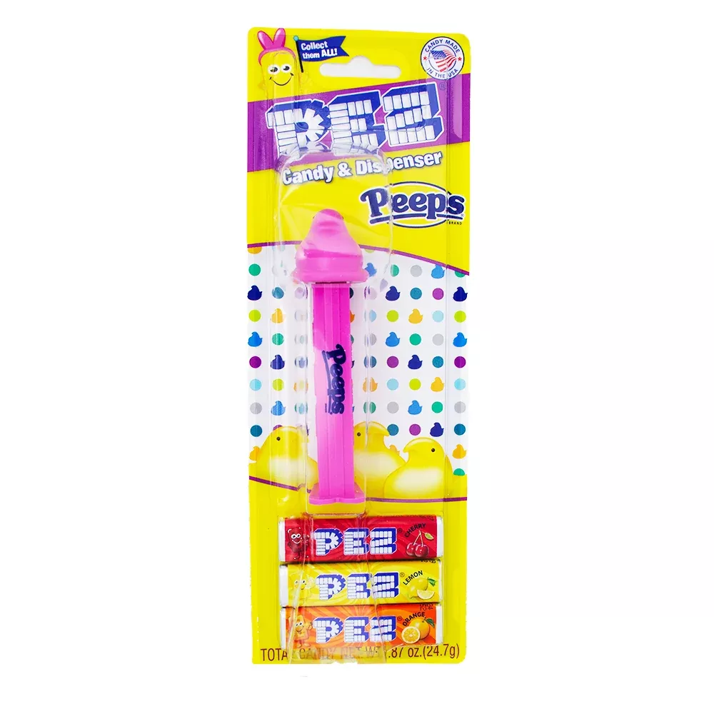 PEZ Candy & Dispenser - Peeps Pink Chick -24.7g