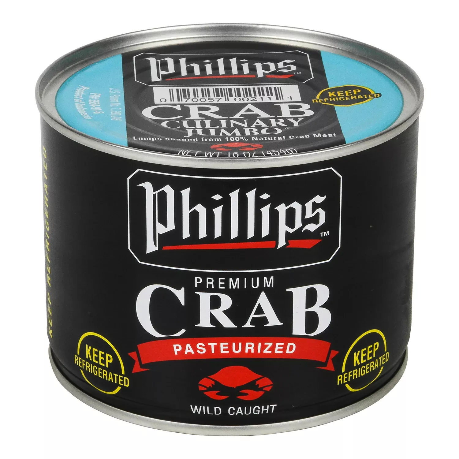 Phillips Foods Refrigerated Culinary Jumbo Crab Meat Can 1 Pound Each - 6 Per Case. Cannot Ship By Fedex