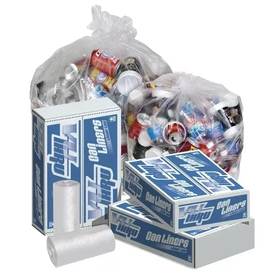 Pitt Plastics/inteplast 40 X 46 1.3 Mil 40-45 Gallon Clear Star Perf Roll 100(10/10 Count - 40-45 Gallon Bag) No Print