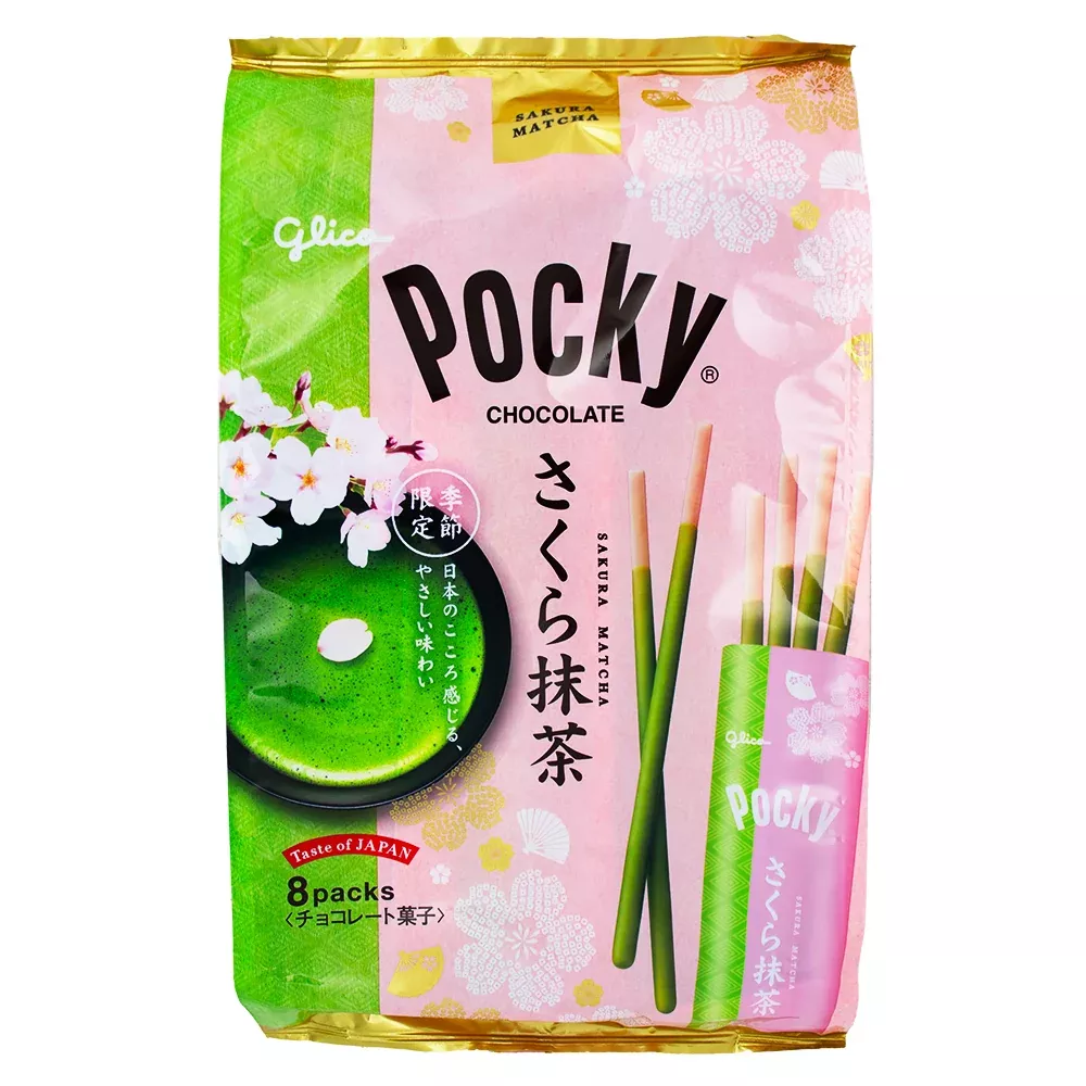 Pocky Sakura Matcha Biscuit Sticks (Japan) - 127g