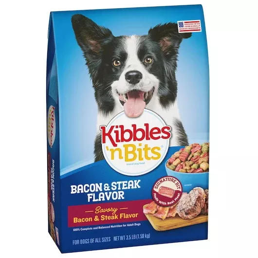 Post Consumer Brands PET Kibbles N' Bits Dog Food Bacon and Steak 4 - 56 Ounce