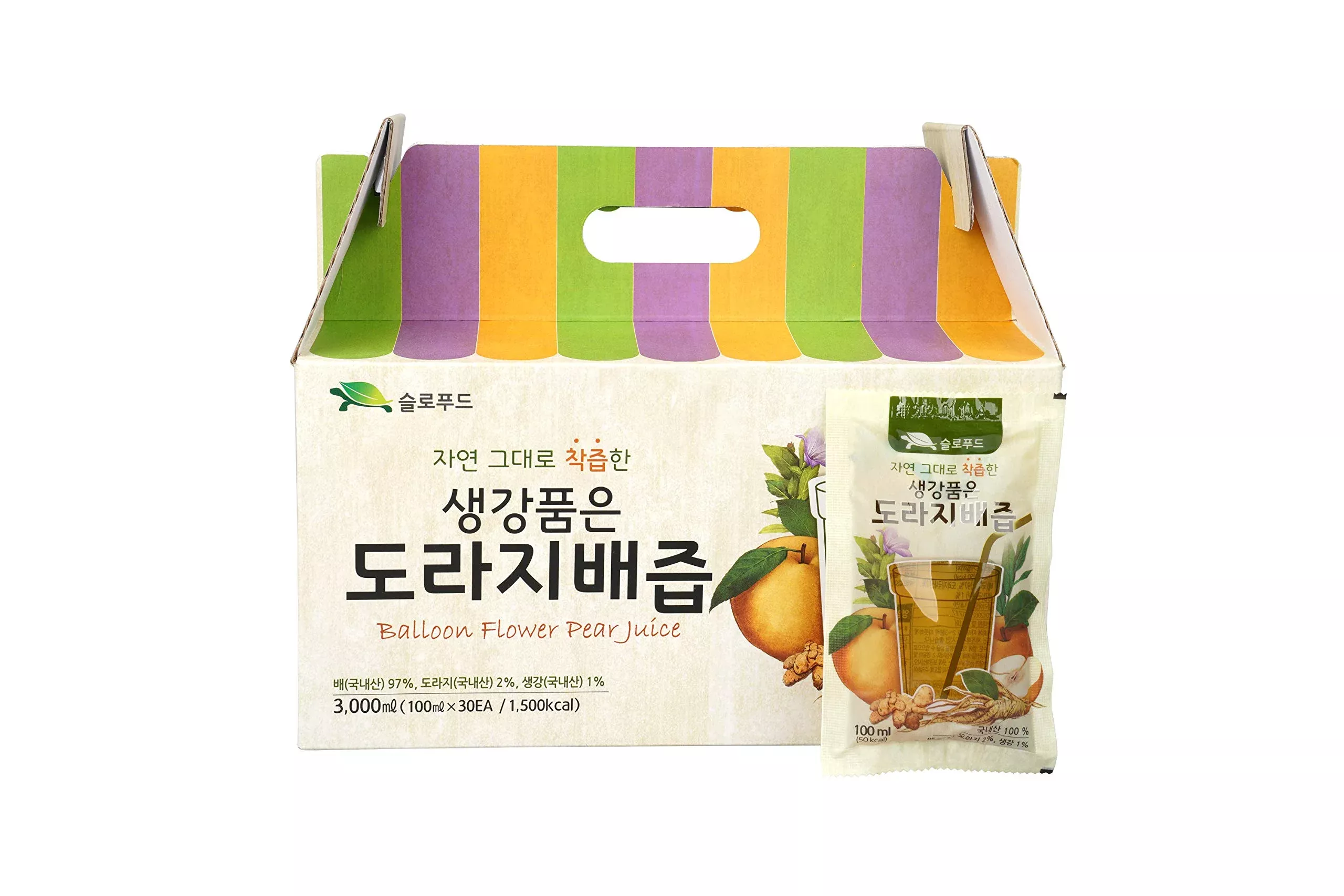 Premium Real Korean Pear, Balloon Flower Root, & Ginger Juice - No Preservatives Or Artificial Additives - Natural And Pure - He
