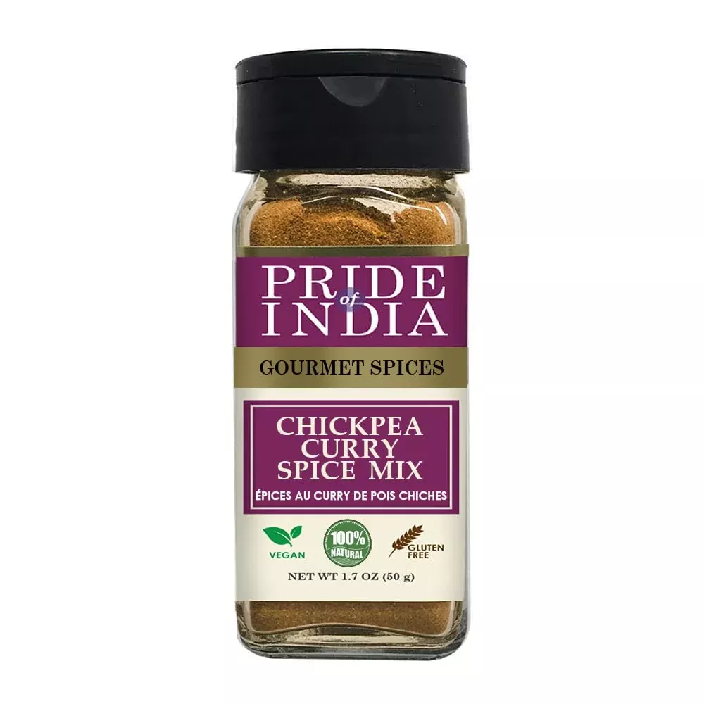 Pride Of India - Chickpea Curry Masala Seasoning Spice - Authentic Indian Taste - Spice Blend For Curry Dishes - Gourmet & Flavo