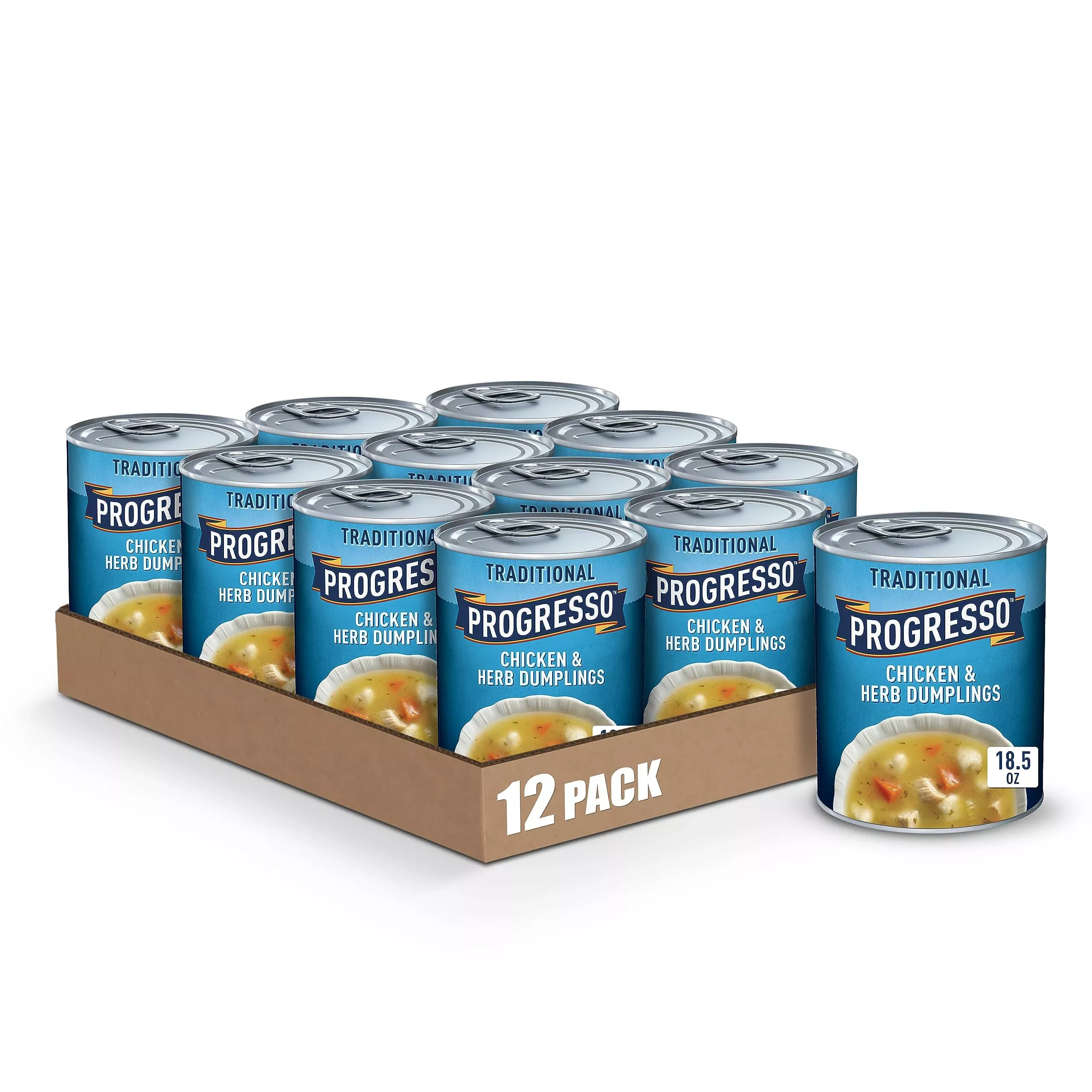 Progresso Traditional, Chicken & Herb Dumplings Canned Soup, 18.5 Oz. (Pack Of 12)