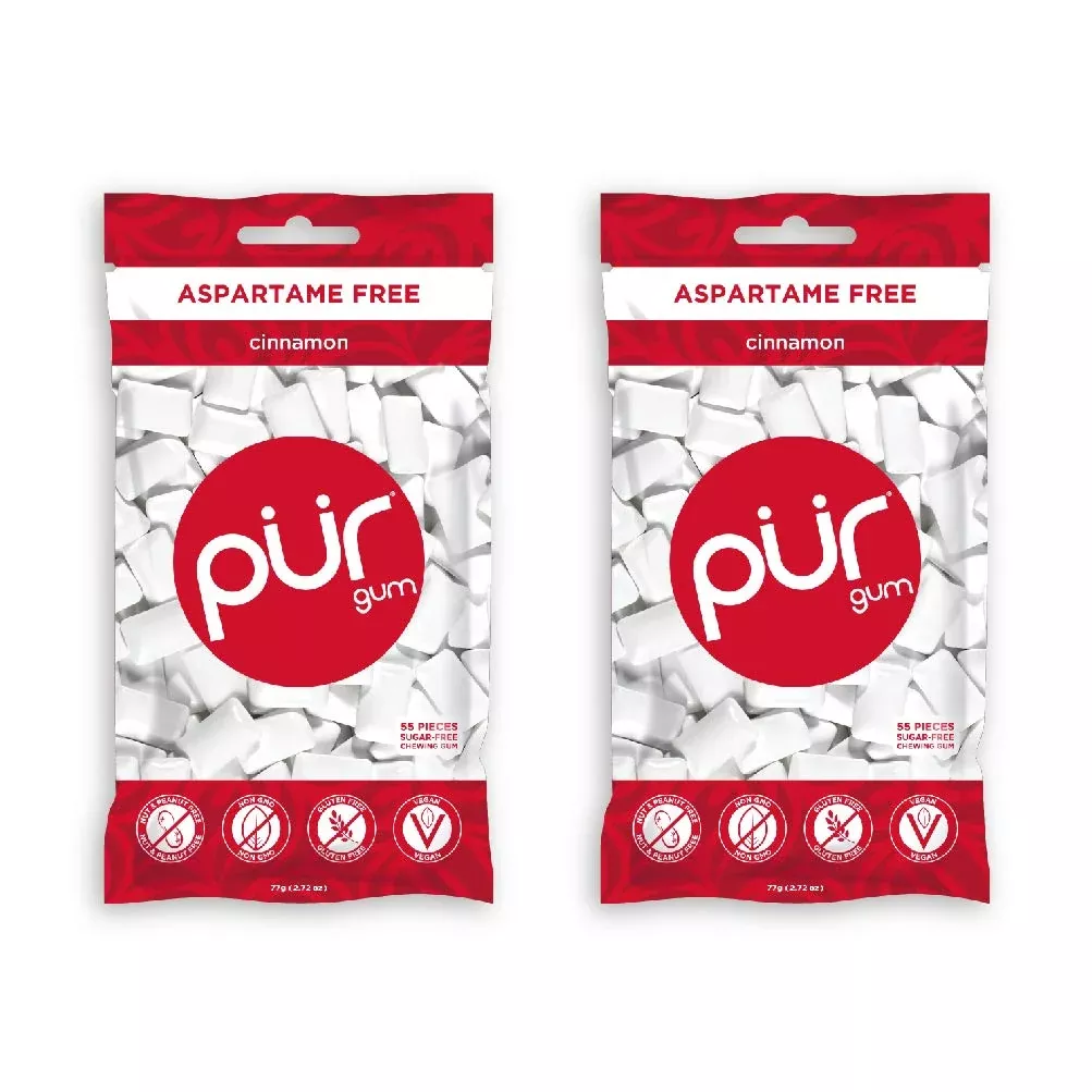 Pur Gum, Cinnamon, 55 Count (Pack Of 2)