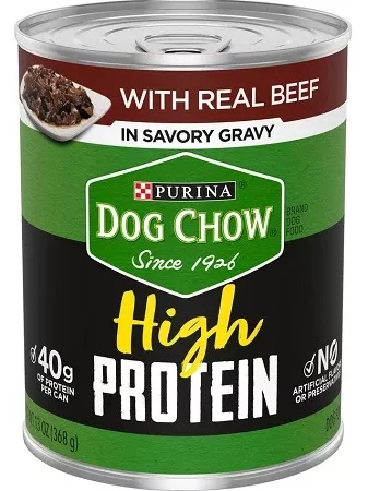 Purina Dog Chow High Protein With Real Beef in Savory Gravy Wet Dog Food - 13 oz