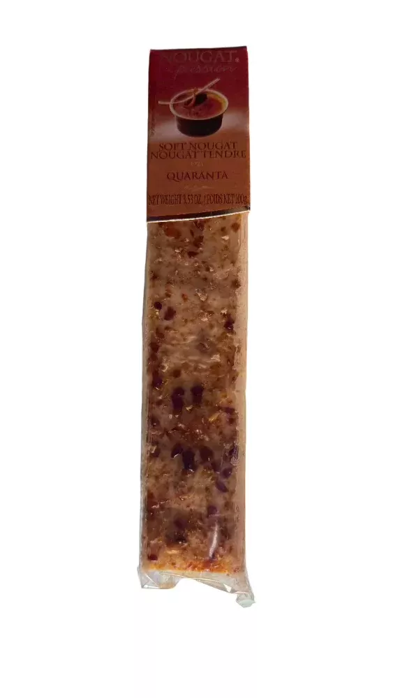 Quaranta Soft Nougat w/ Creme Brulee, Torrone Stick, 3.5 oz | 100g