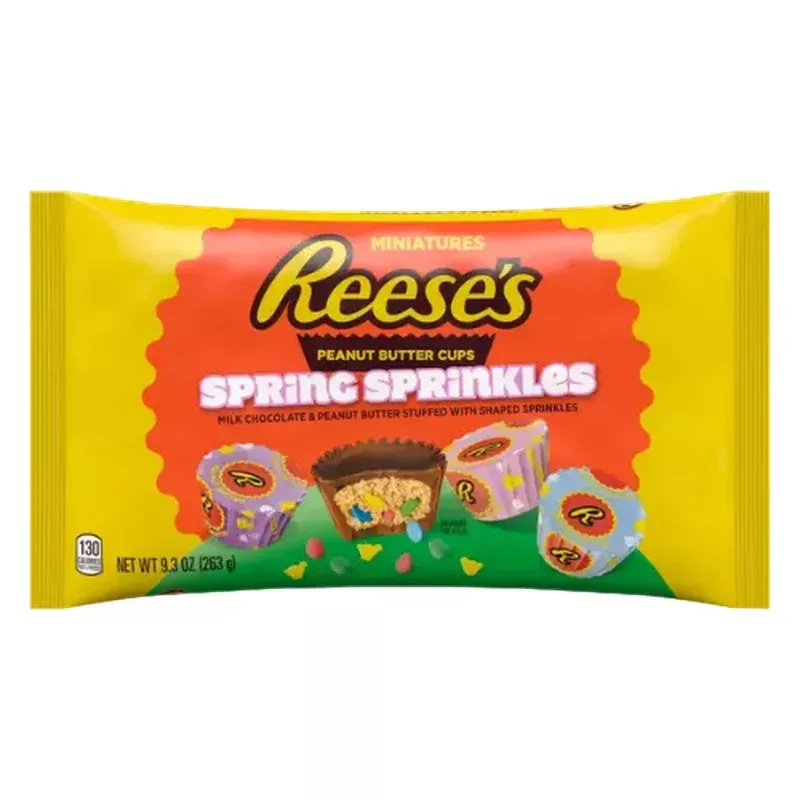 Reese's Peanut Butter Cups Spring Sprinkles Miniatures 9.3 oz. Bag