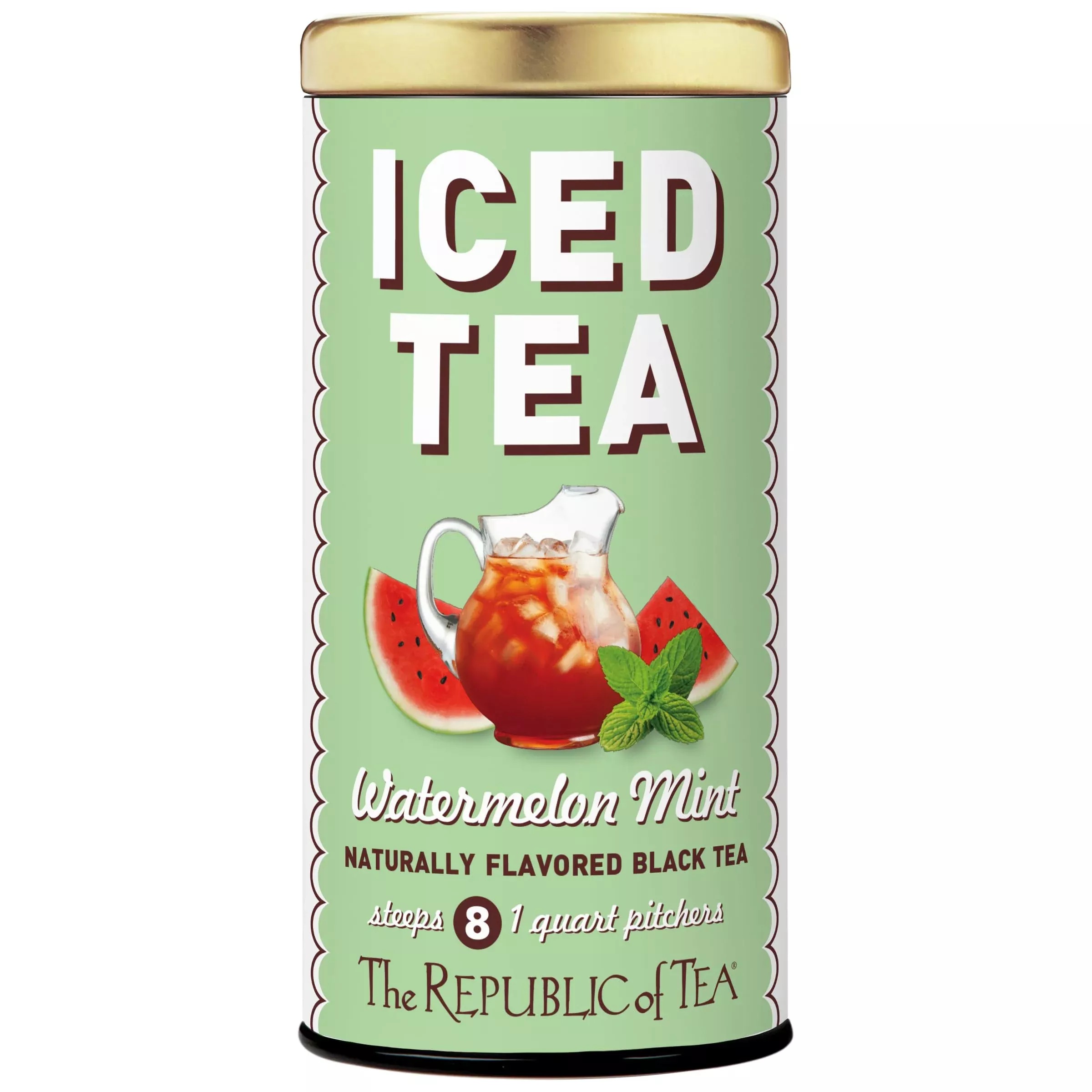 The Republic Of Tea Iced Tea Watermelon Mint, 8 Count, Premium Fine Black Tea