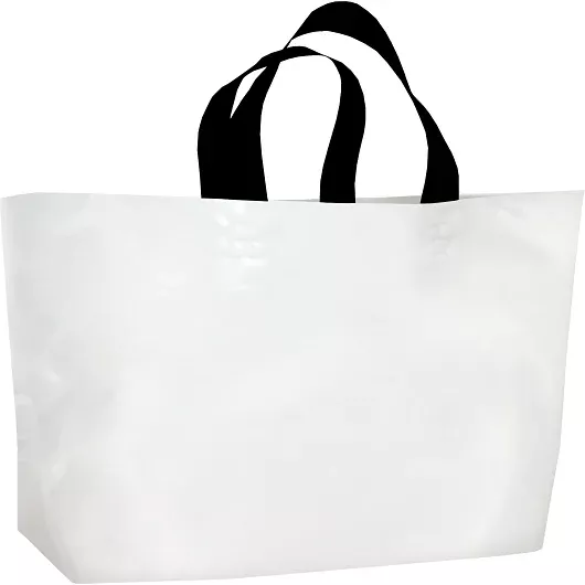Revolution Consumer Solutions Command Packaging White Soft Loop Plastic Carry Out Bag 21 X 13 X 10 - 500 Per Case