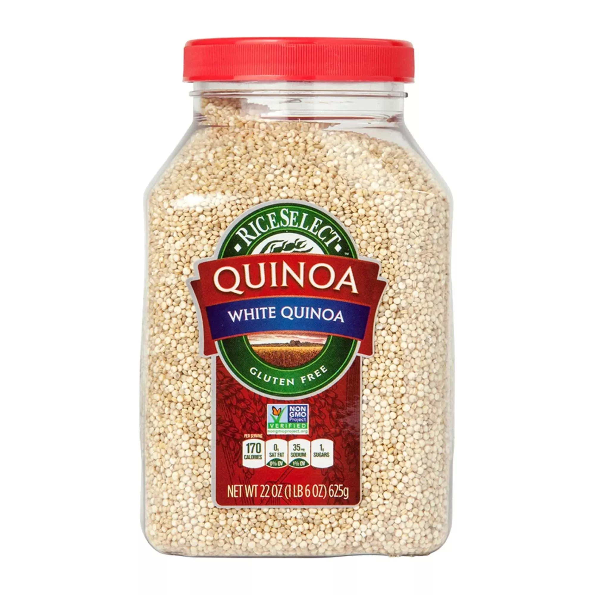 Riceselect White Quinoa, Premium Gluten-Free Seed, Star-K Kosher, And Non-Gmo Quinoa, 22-Ounce Jar