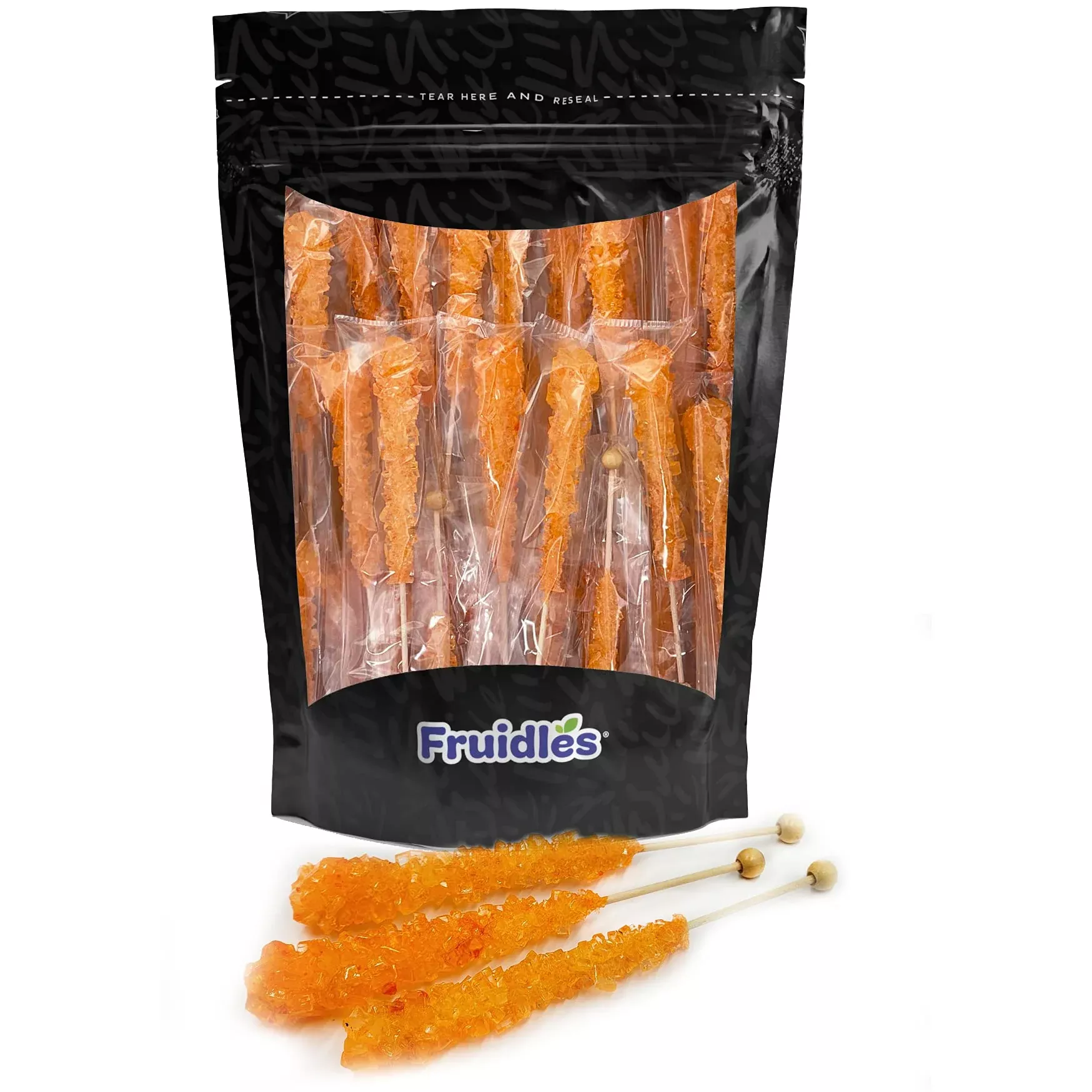 Rock Candy Lollipops Pops Candy Suckers, Color And Flavor Assortment, Individually Wrapped, 6.5" (Cotton Candy, 6-Pack)