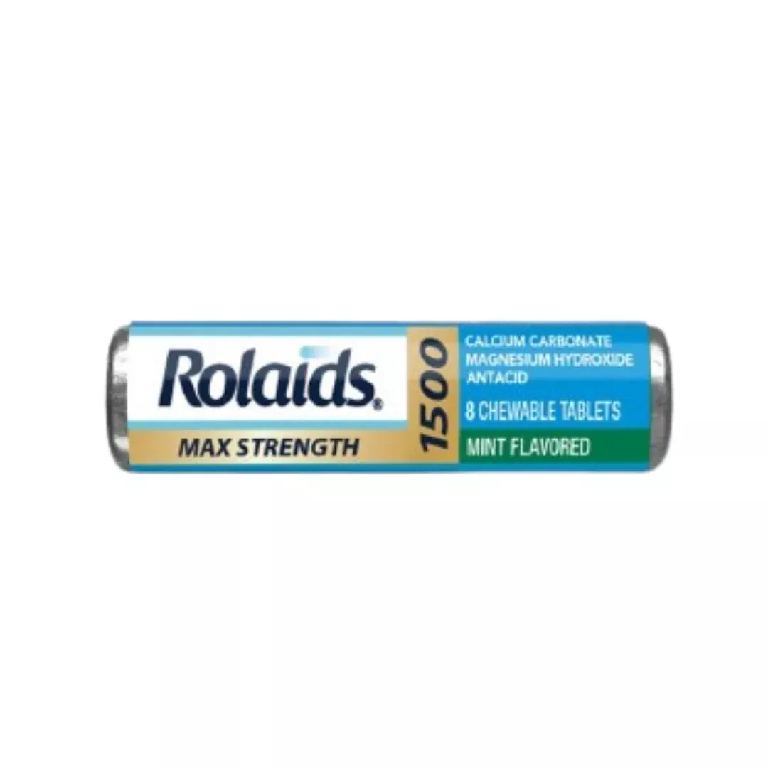 Rolaids Original Chewable Tablets Max Strength 1500 Digestive Antacid (12 pack)