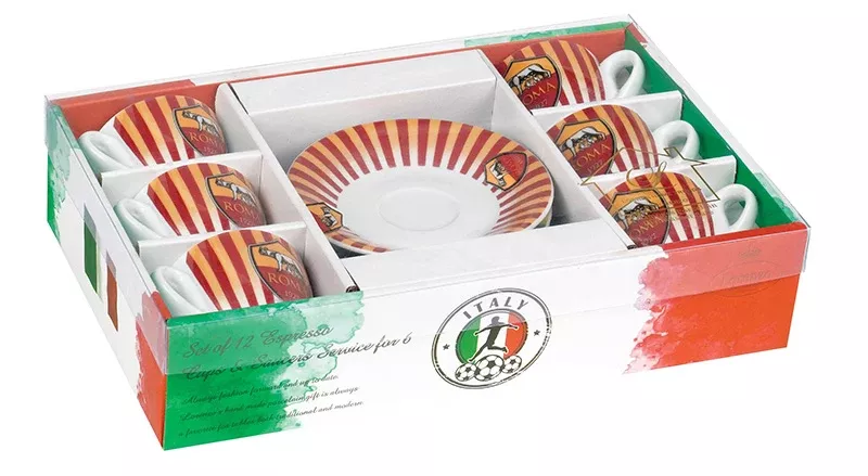 Roma Espresso Cups and Saucers set of 6