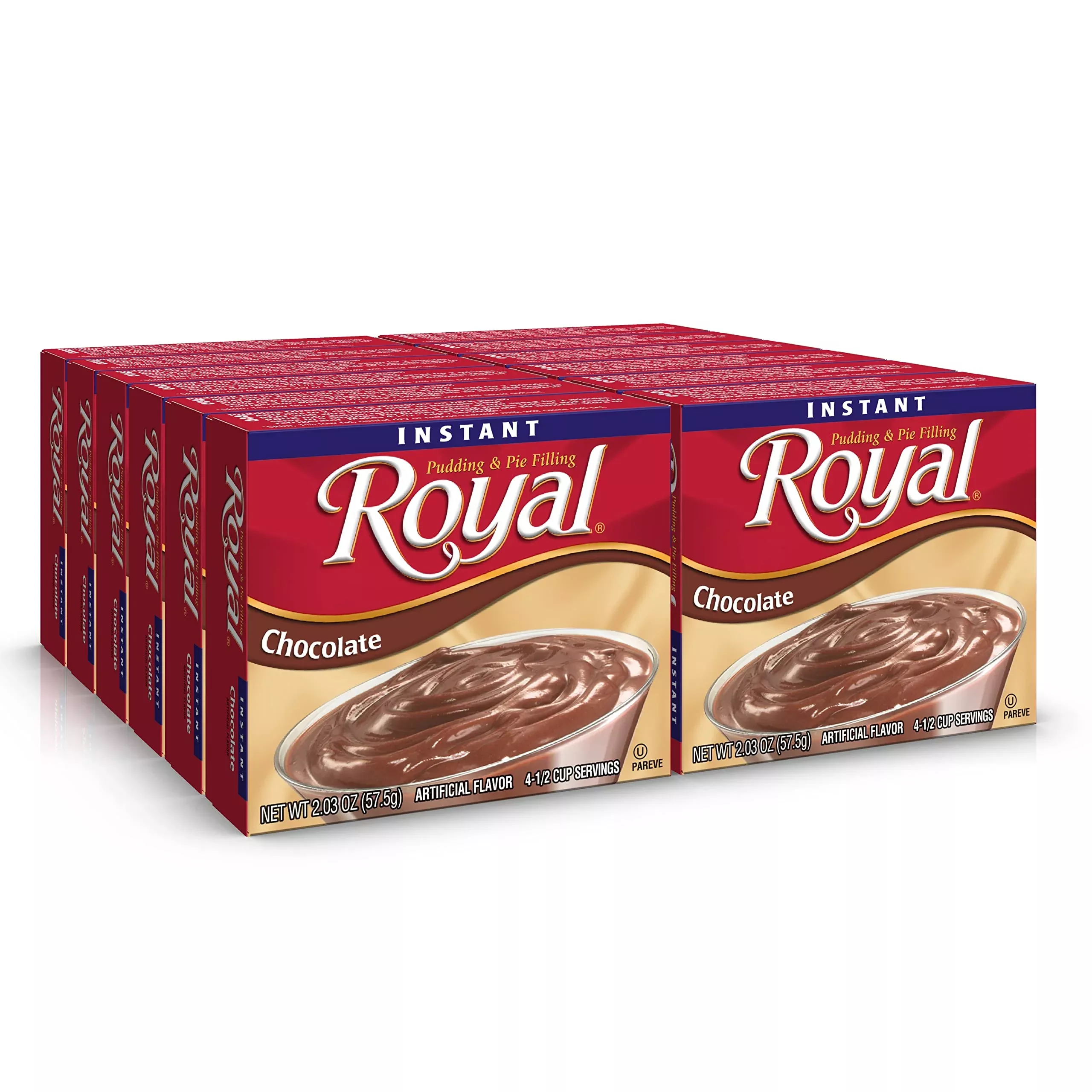 Royal Instant Pudding Dessert Mix, Chocolate, Fat Free (12 - 2 Oz Boxes)