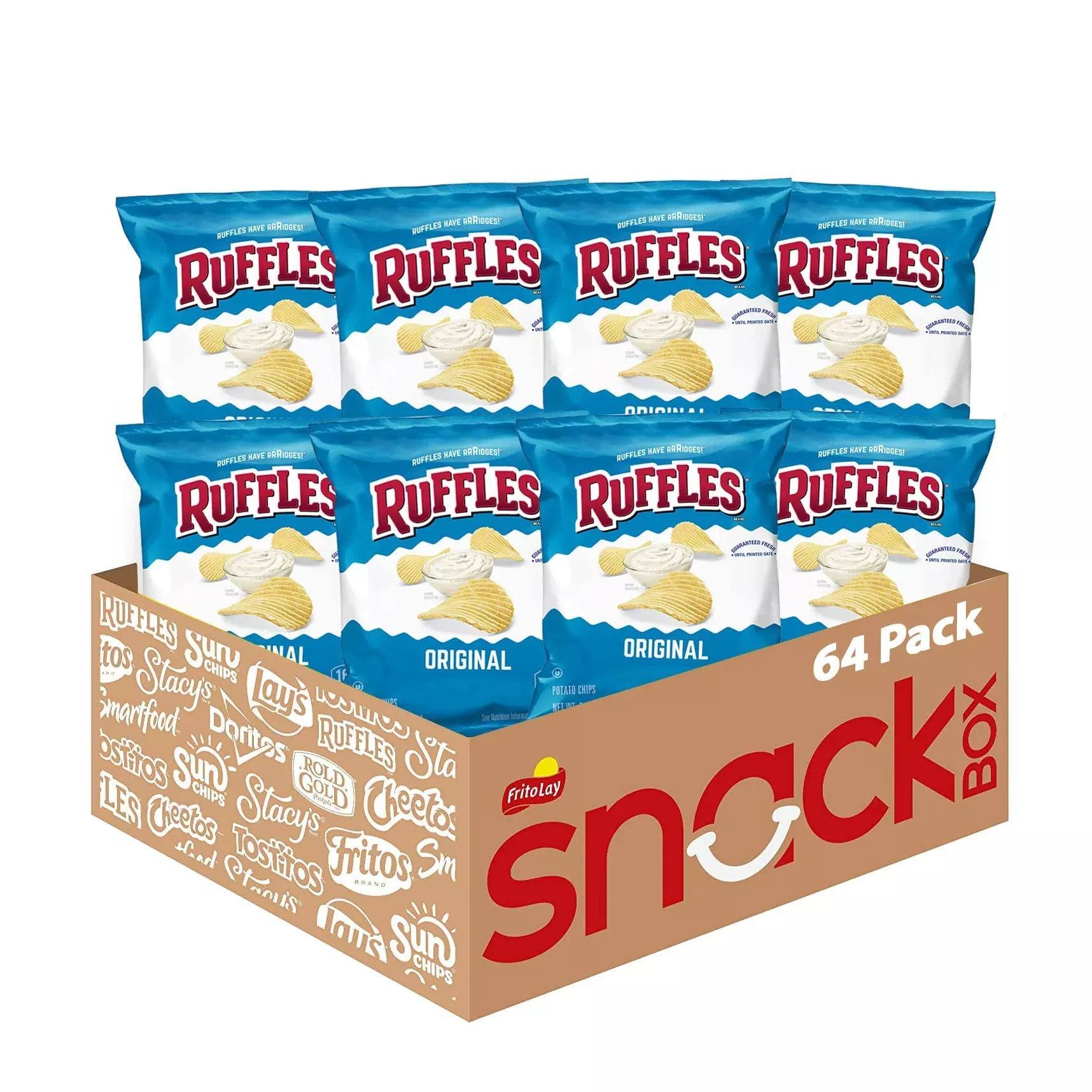 Ruffles Original Potato Chips, 1.5 Ounce (Pack Of 64)