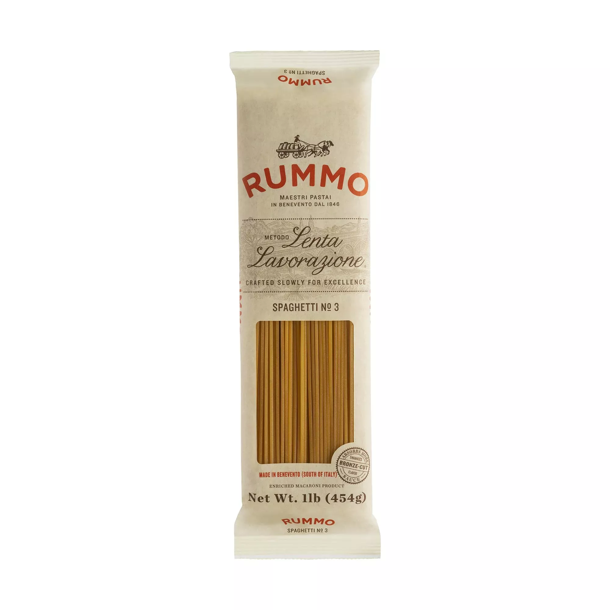 Rummo Spaghetti Pasta N.3 - Spaghetti Pasta Noodles, Durum Wheat Pasta, Thin Spaghetti Noodles, Italian Pasta, Dry Pasta - 16 Ounce (Pack Of 5)