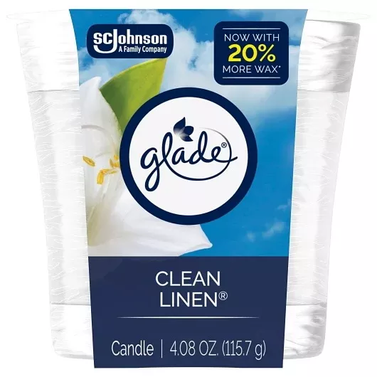 S.c. Johnson Consumer Glade Clean Candle 6 - 4.08 Ounce