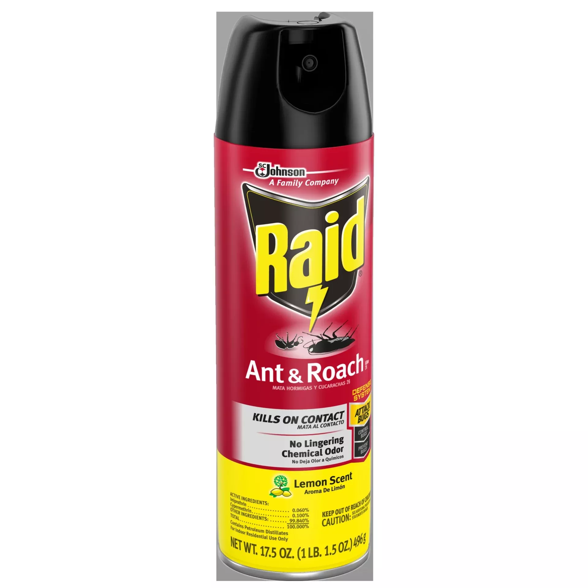 S.c. Johnson Consumer Raid Ant&roach Lemon Aerosol 12 - 17.5 Ounce