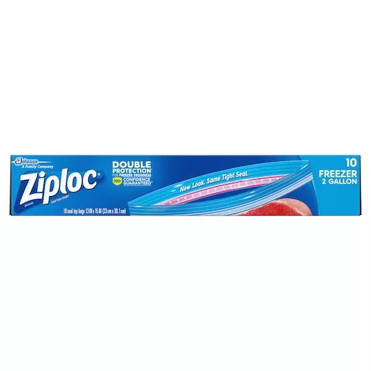 S.c. Johnson Consumer Ziploc Jumbo Freezer Bag 9 - 10 Cnt - 10 Count - 9 Per Case