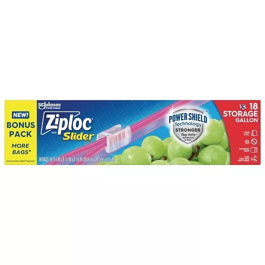 S.c. Johnson Consumer Ziploc Slider Storage Gal 18 Count 12 - 18 Cnt