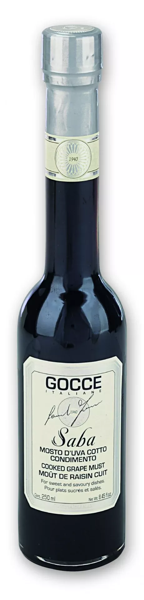 Saba Mosto D'UVA Cotto, Cooked Grape Must, 8.45 oz | 250 ml
