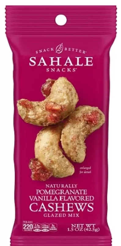 Second Nature Cashews Pomegranate Vanilla - 1.5 oz 12ct