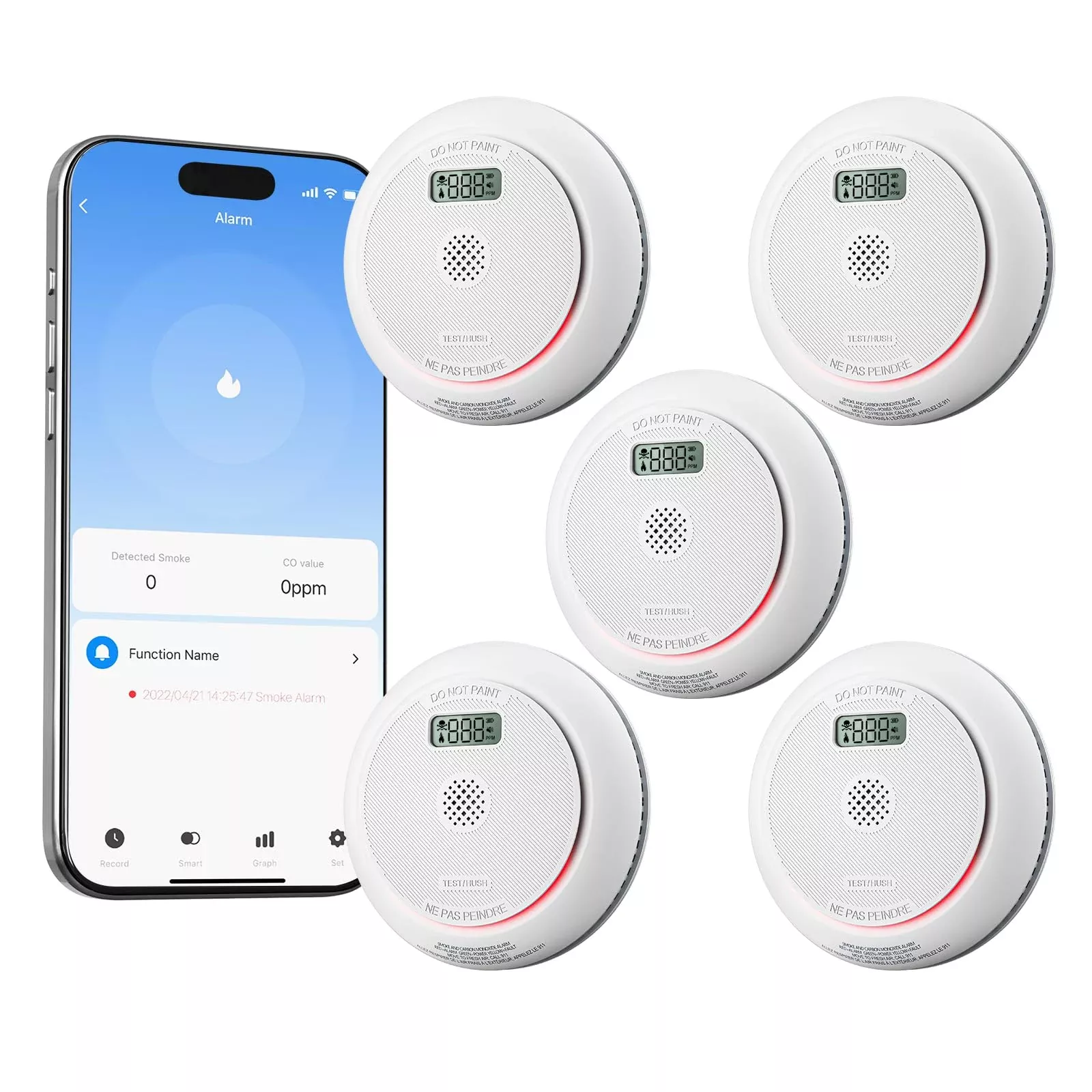 Siterlink Smart Smoke And Carbon Monoxide Detector Combo With Digital