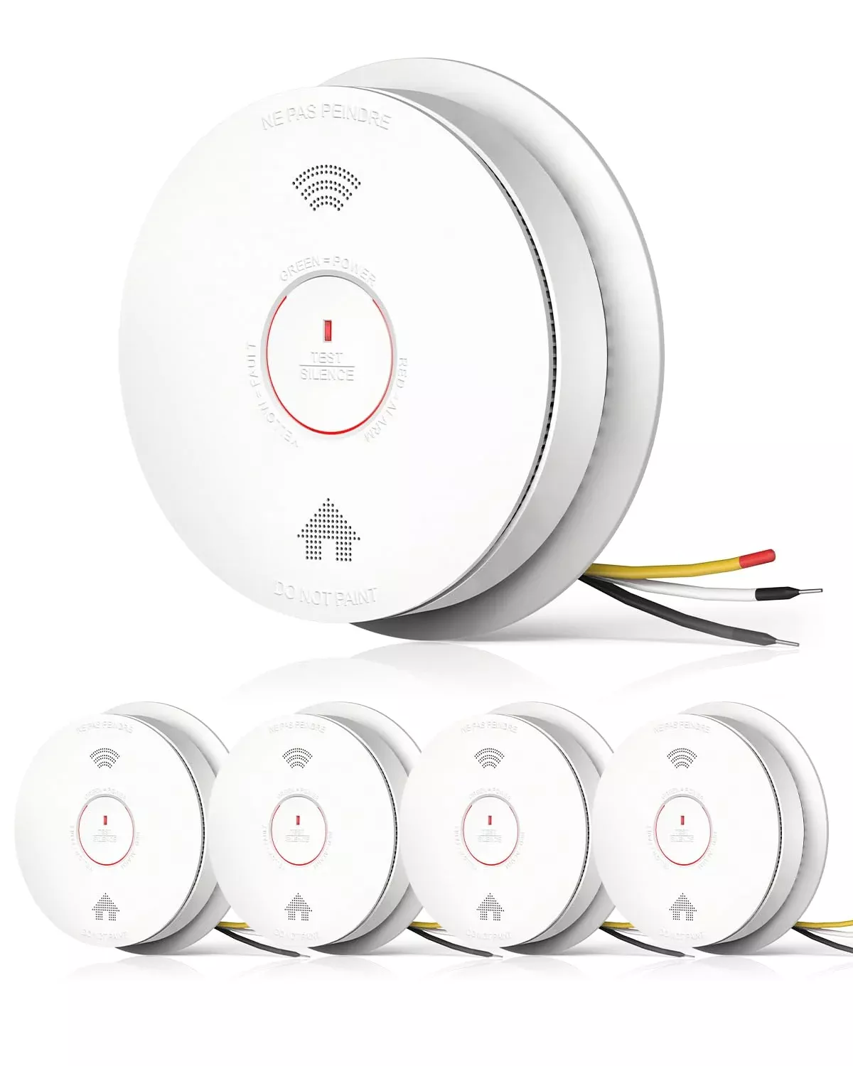 Siterwell Hardwired Interconnected Smoke Detector Carbon Monoxide Dete