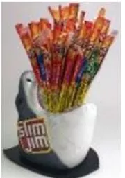 Slim Jim Giant Shark Head Beef Jerky Stick - 144ct