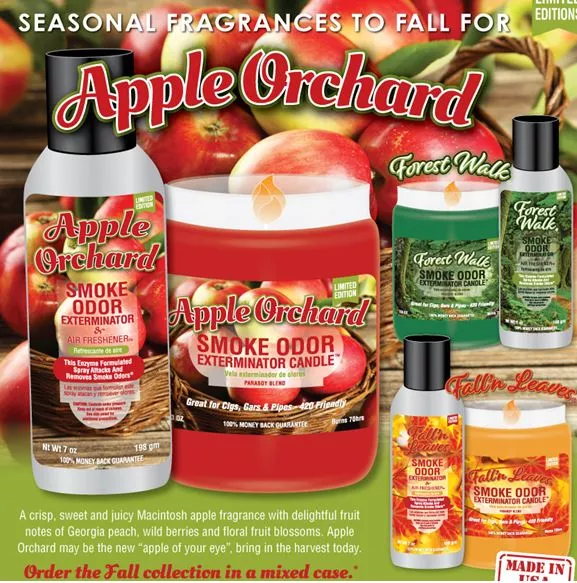 Smoke Odor Exterminator Fall Mixed Jar Candles Seasonal Collection - 12ct