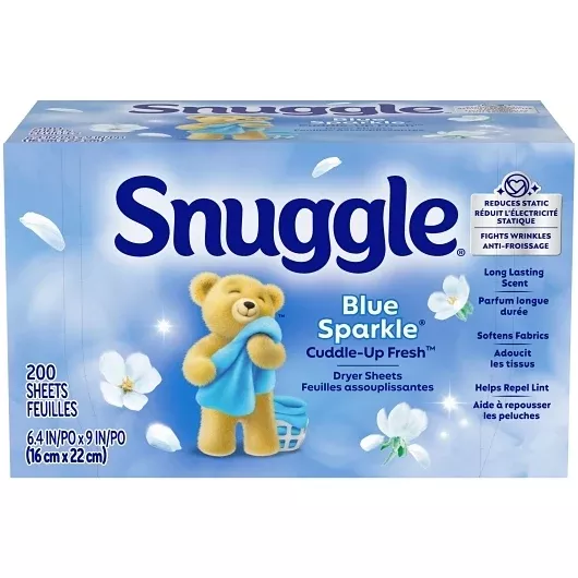 Snuggle Blue Sparkle Fabric Conditioning, 200 Count, 6 Per Case