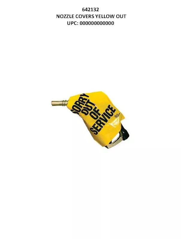Sorry Out Of Service Gas Station Yellow Nozzle Covers - 12ct