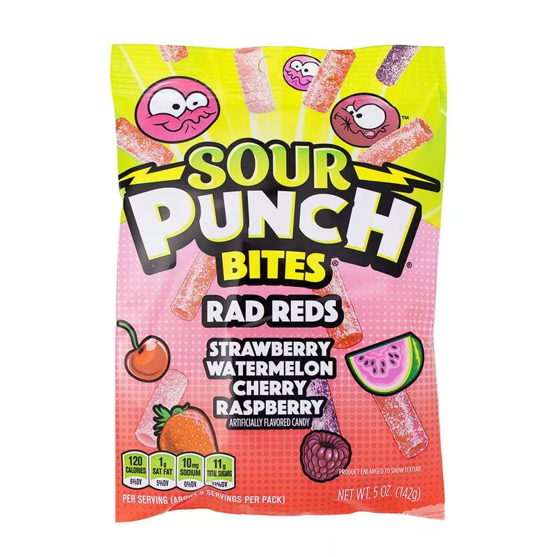 Sour Punch Bites Rad Reds - 5oz