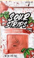 Sour Strips Strawberry Candy 3.4 oz