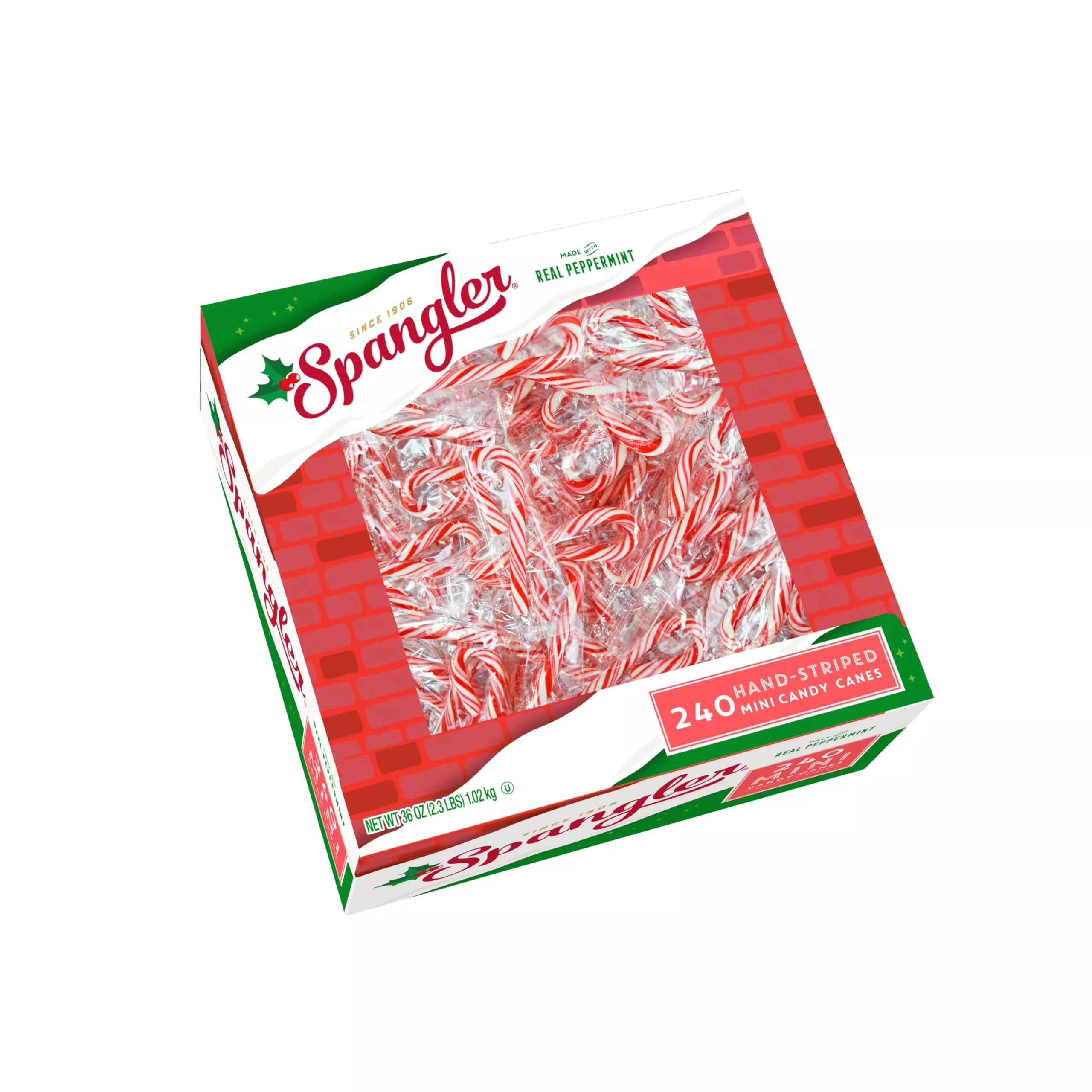 Spangler Red And White Peppermint Mini Canes 240 Count Box