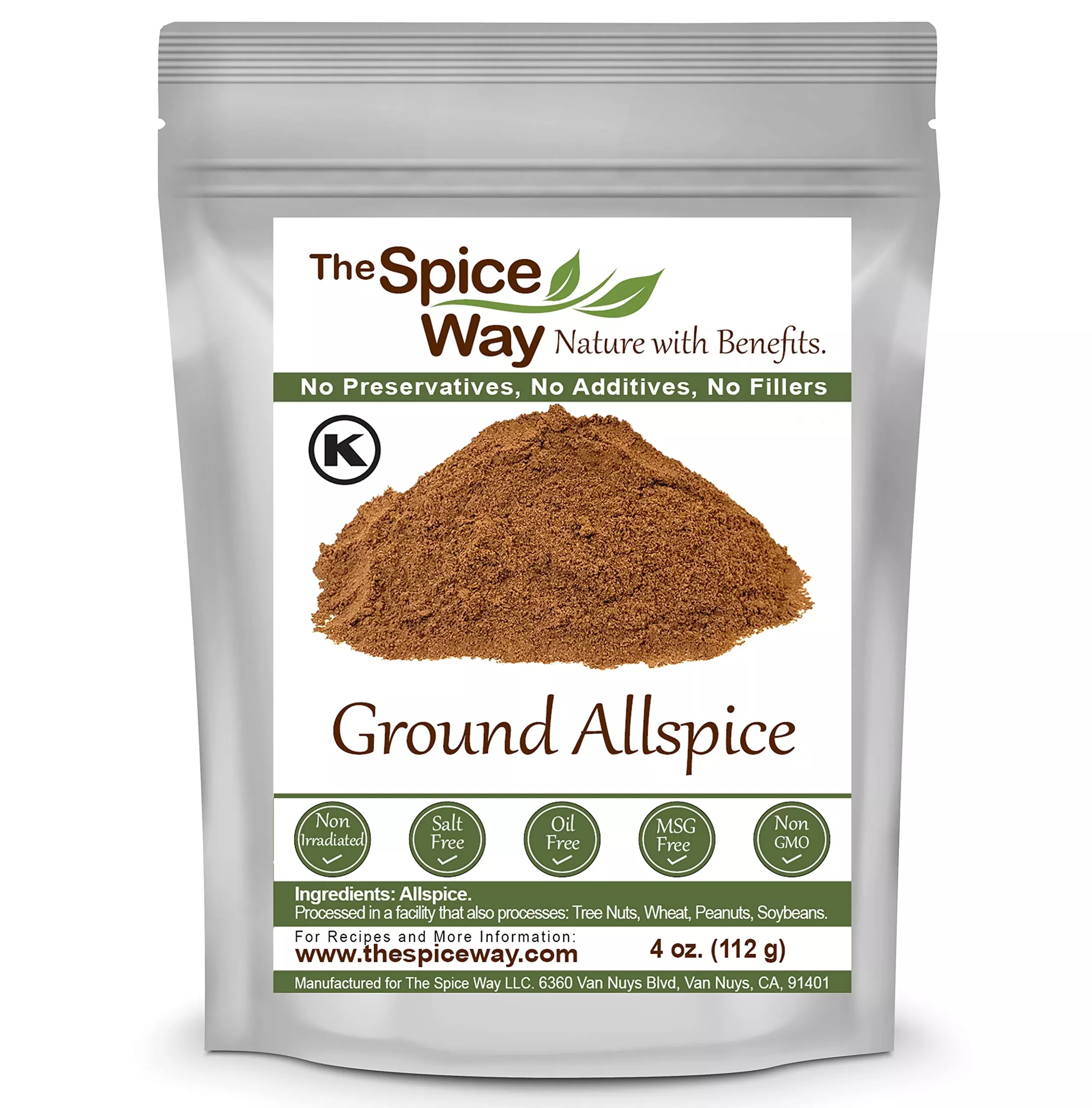 The Spice Way Allspice - Ground (4 Oz) A Multipurpose Berry Powder For Curries, Sauces, Soups And Even Pastries