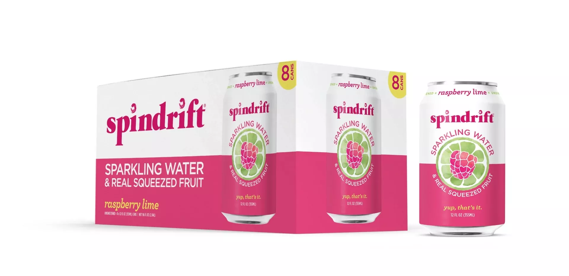 Spindrift Beverage Company Spindrift Raspberry Lime Sparkling Water 12 Fluid Ounce - 24 Per Case