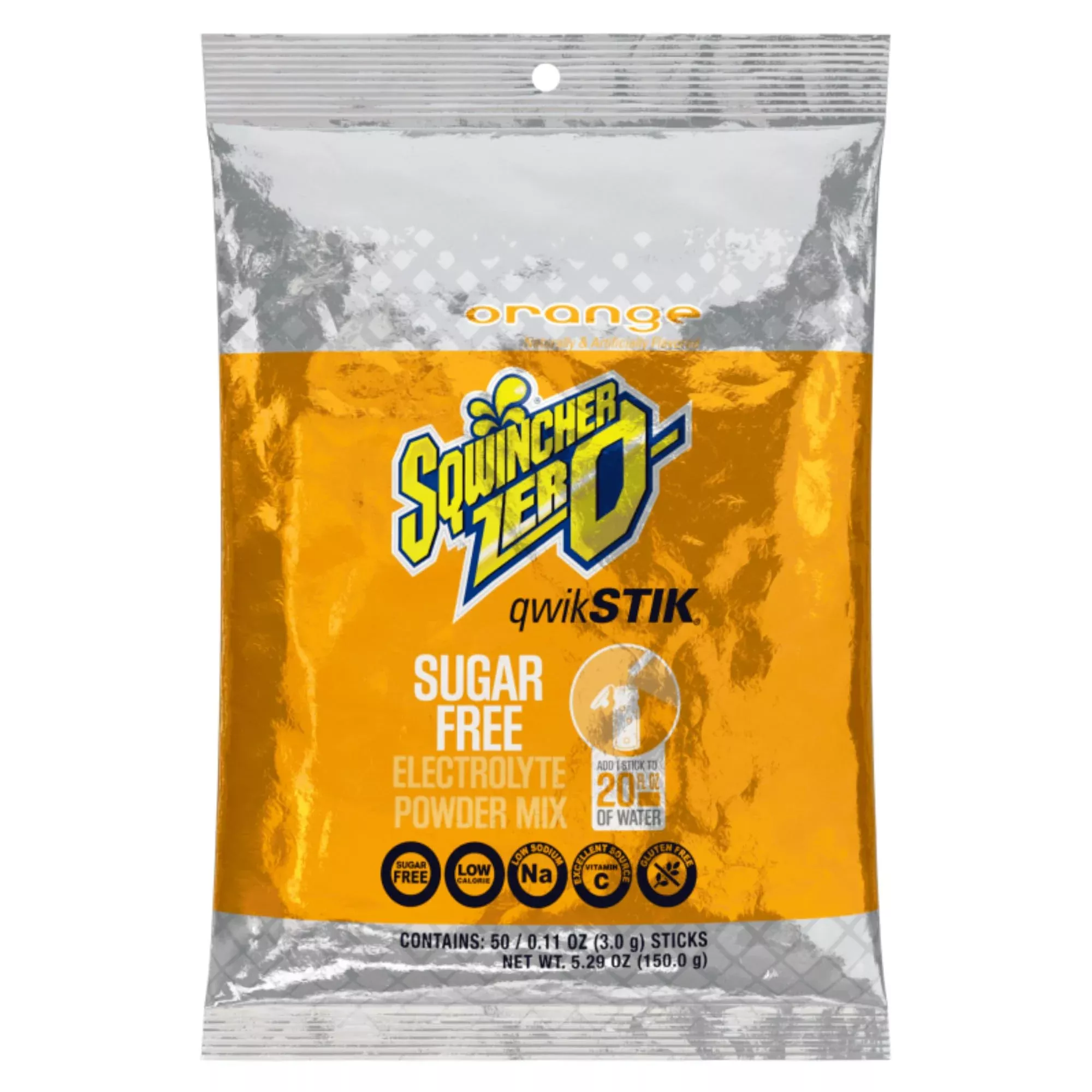 Sqwincher Stik Qwik Beverage 20Oz Yield Orange Quik Stick Zero -1 Pack Of 50