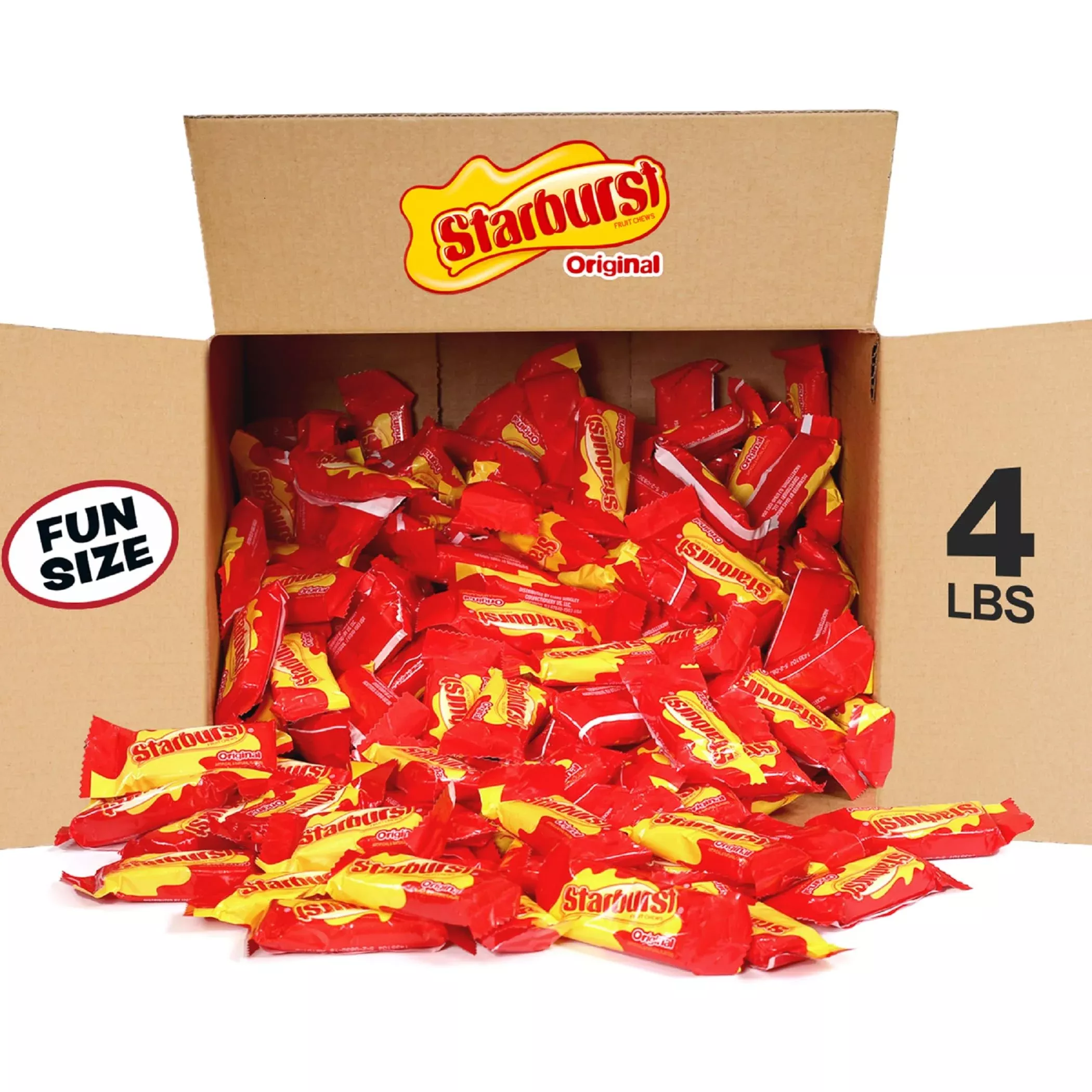 Starburst Fun Size Chewy Candy Bulk Pack - Bulk Candy Individually Wrapped, 4 Pound Box