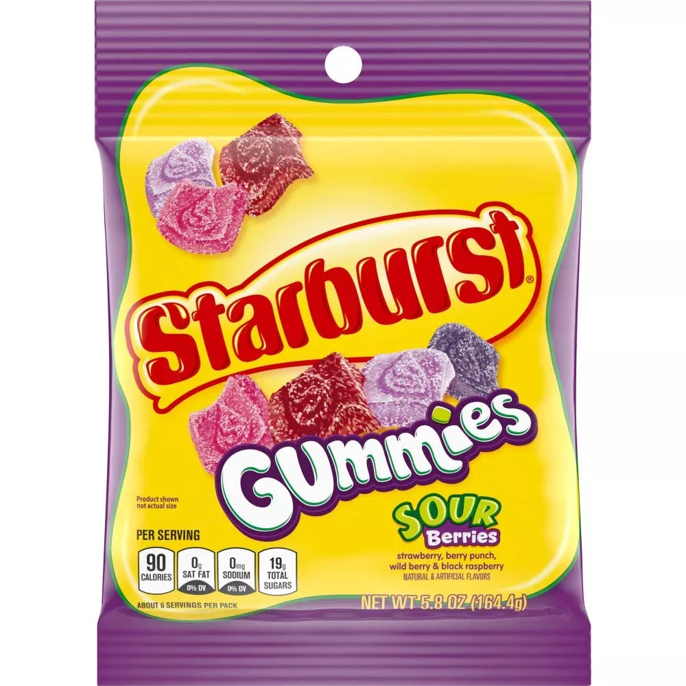 Starburst Gummies Sour Berries Peg 5.8 Ounce