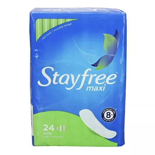 Stayfree Super Maxi Pads - 24 ct
