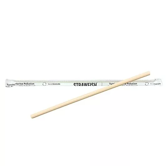 Strawfish 10.25" Giant Straw Wrapped Naturalbiodegradable 10 - 500 Cnt - 500 Count - 10 Per Case