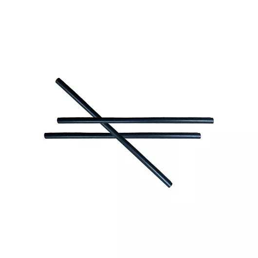 Strawfish 5.75" Jumbo Cocktail Straw Unwrapped Black Biodegradable 10 - 500 Cnt - 500 Count - 10 Per Case