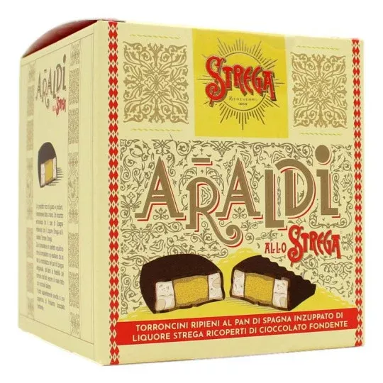 Strega Araldi Al Strega Pan Di Spagna e Liquore, Nougat with Sponge Cake, 8.81 oz | 250g