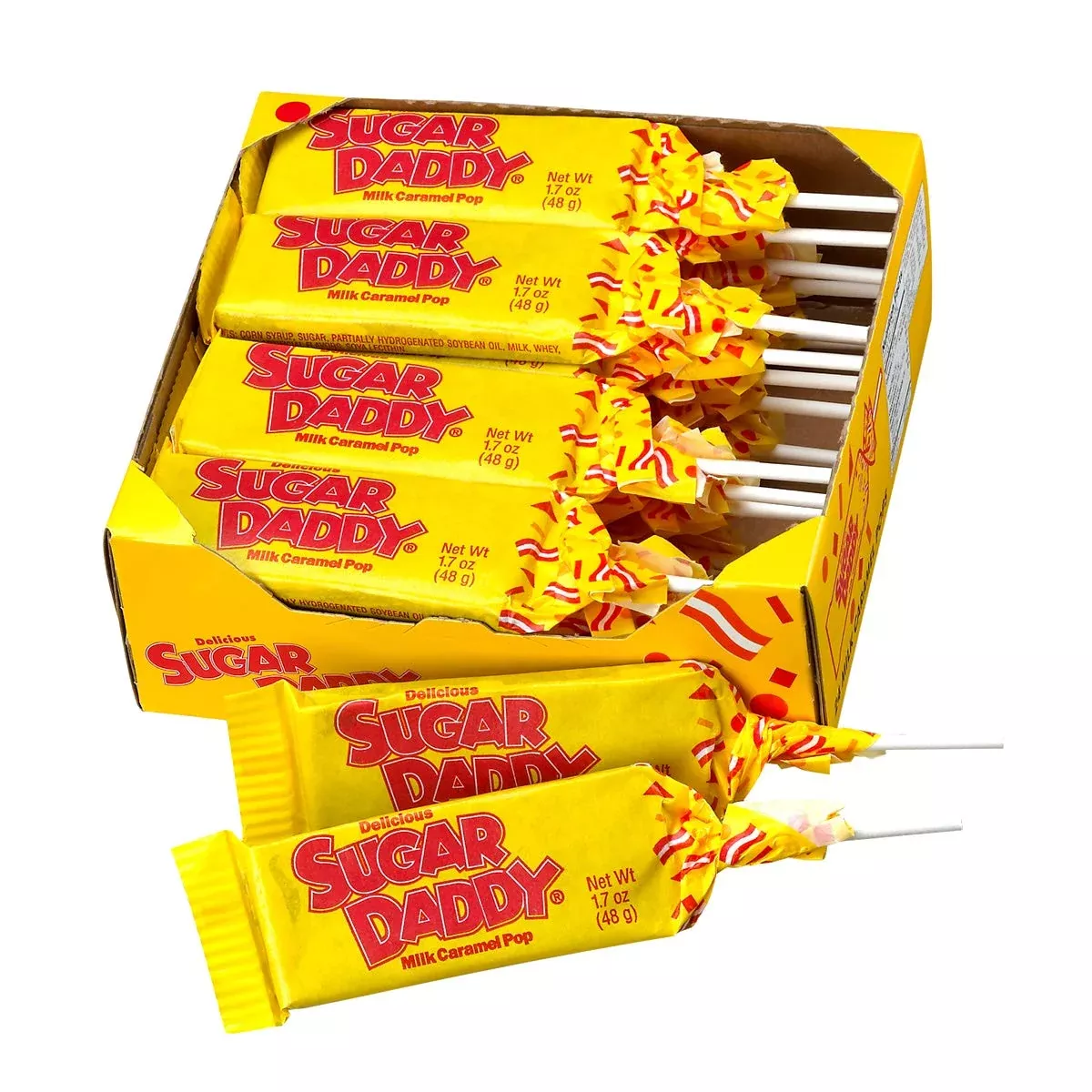 Sugar Daddies Milk Caramel Pops,1150 Grams 24 Count (Pack Of 1)