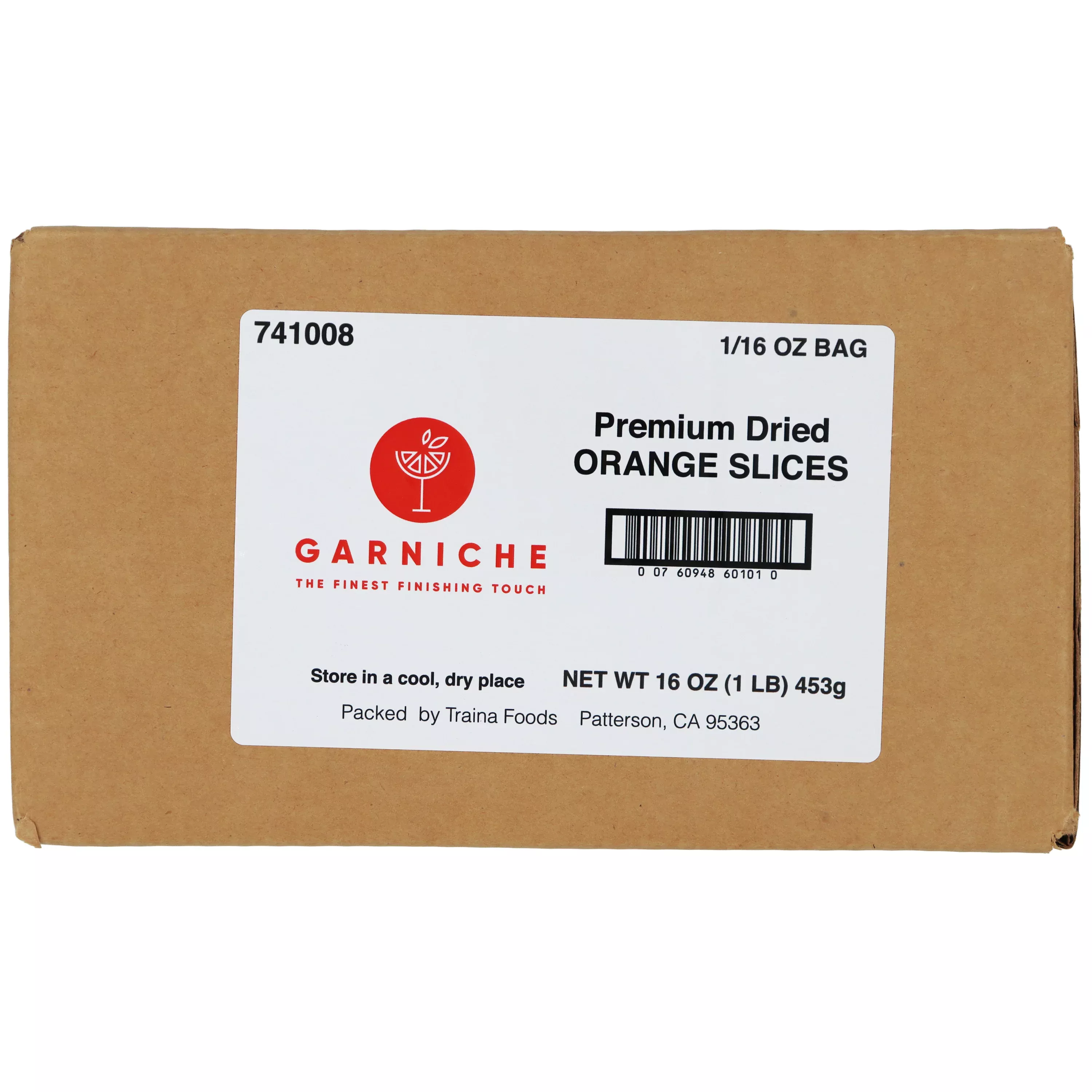 Sugar Foods Garniche Dried Orange Rounds 1 Pound Each - 1 Per Case
