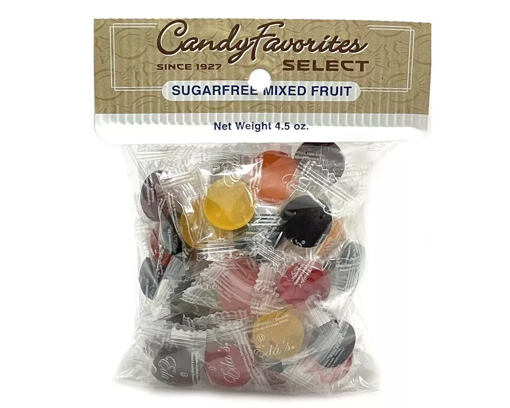 Sugar-Free Fruit Candies "Select Label" 4.5 oz Peg Bags - 8 / Box