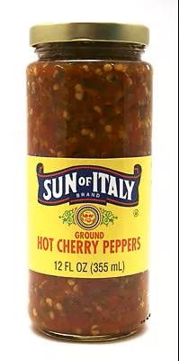 Sun Of Italy - Hot Cherry Peppers - Ground 12Oz
